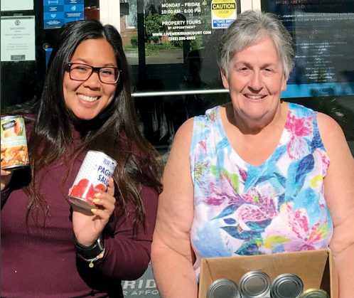 Photo of people at a food bank